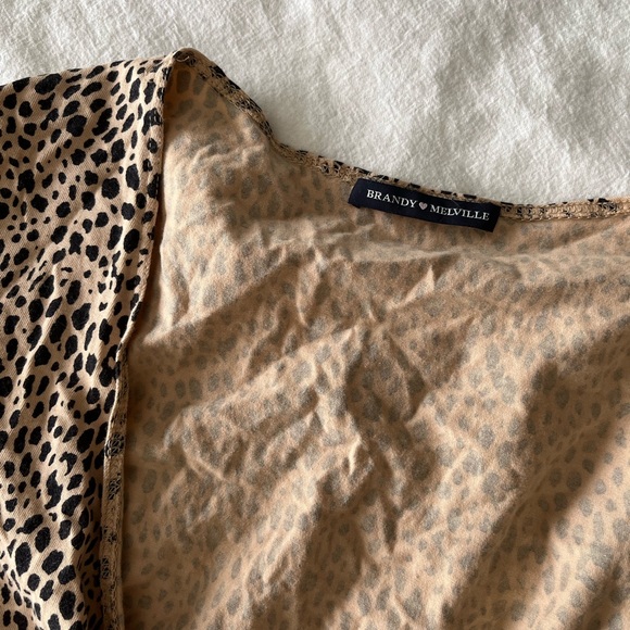 Brandy Melville leopard print wrap top - Picture 2 of 2